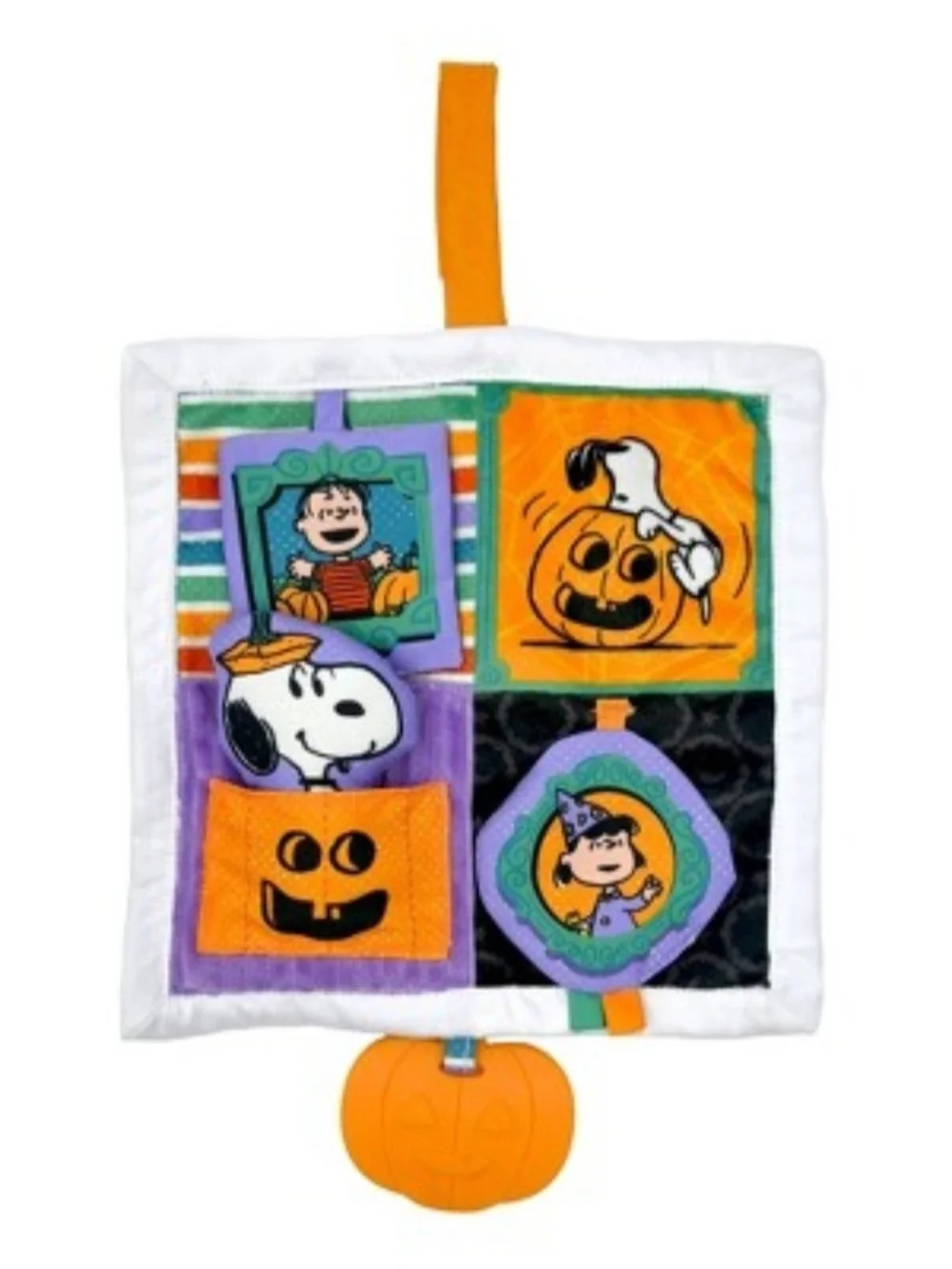 Peanuts Halloween Baby On The Go Crinkle Square Soft Sensory Panel